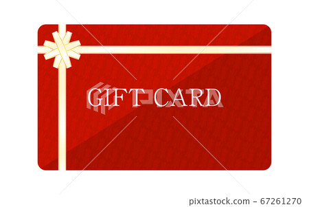 紅色禮品券的例證與包裹絲帶的。 67261270
