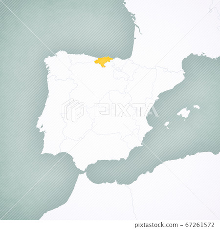 Map of Iberian Peninsula - Cantabria 67261572