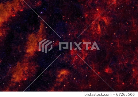 Beautiful red galaxy. With land on the horizon. Beautiful red galaxy. With land on the horizon. 67263506