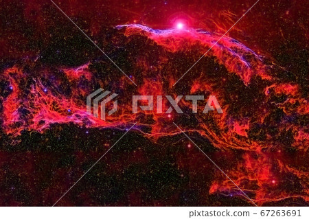 Red galaxy in deep space. Elements of this image Red galaxy in deep space. Elements of this image 67263691