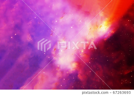 Beautiful colored nebula in space. Elements of 67263693