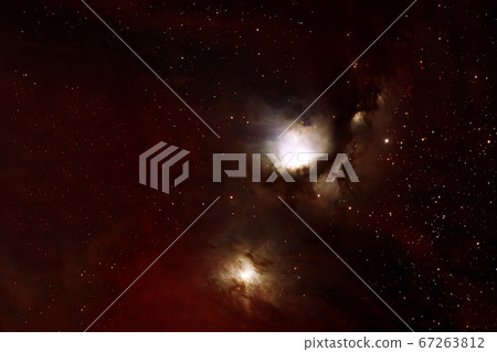 Dim space nebula with stars and light. Elements of Dim space nebula with stars and light. Elements of 67263812