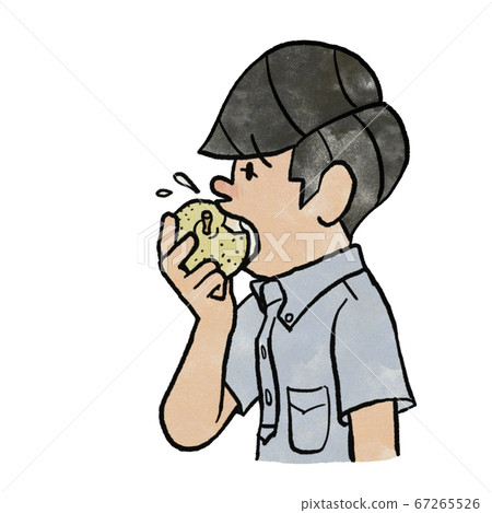 男子吃梨與他的皮膚 67265526