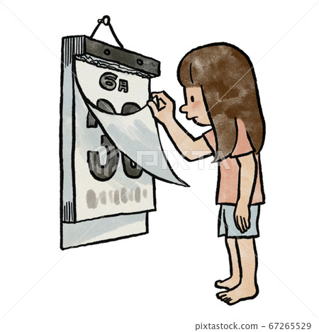 翻轉撕下日曆的女孩 翻轉撕下日曆的女孩 67265529