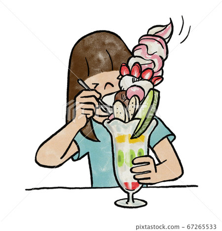 女孩吃巨大的凍糕 67265533