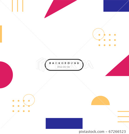 Colorful geometric white memphis background vector Colorful geometric white memphis background vector 67266523