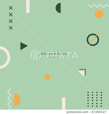 Geometric green memphis background vector Geometric green memphis background vector 67266527