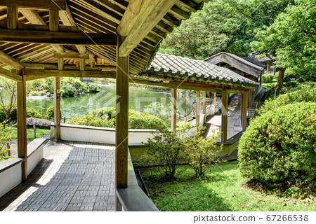 Chinese style classical architecture corridor 67266538