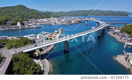Aerial view of Ushibuka Haiya Bridge Aerial view of Ushibuka Haiya Bridge 67266775
