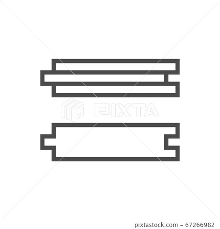 Wood floor and material vector icon set design on 67266982