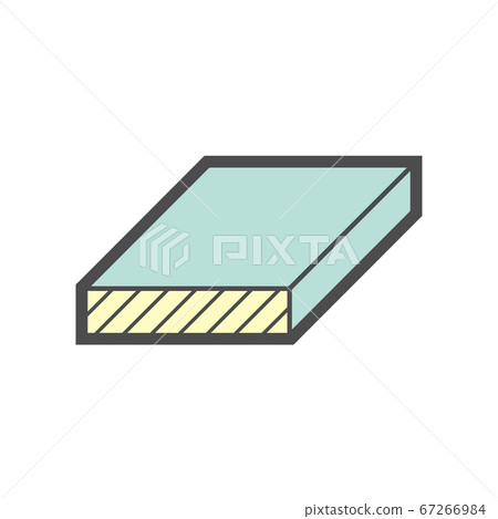 Wood material and sawmill industry vector icon 67266984
