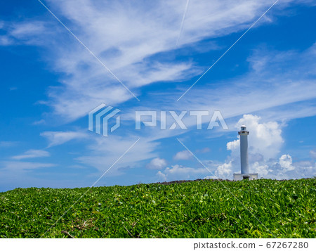 開普贊帕角燈塔，沖繩的旅遊勝地，夏天01令人耳目一新的藍天 67267280