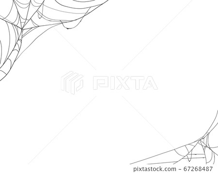 Spooky cobweb frame - Stock Illustration [67268487] - PIXTA