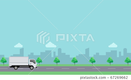 圖庫插圖：卡車奔跑運行 67269662