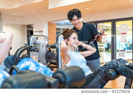 Young woman at the gym Young woman at the gym 67270929