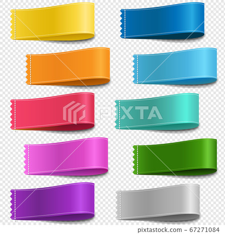 Colorful Ribbon Set And Transparent Background Colorful Ribbon Set And Transparent Background 67271084