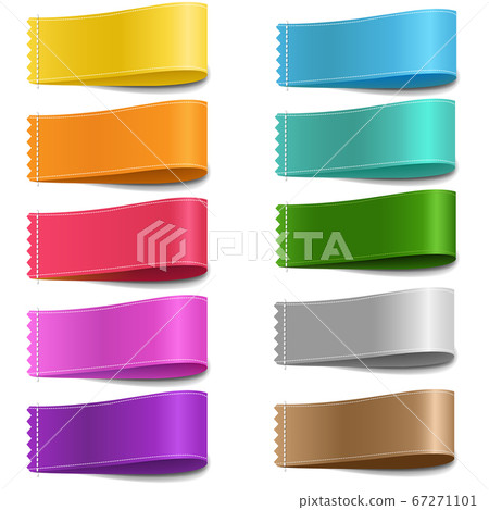Colorful Ribbon And White Background Colorful Ribbon And White Background 67271101