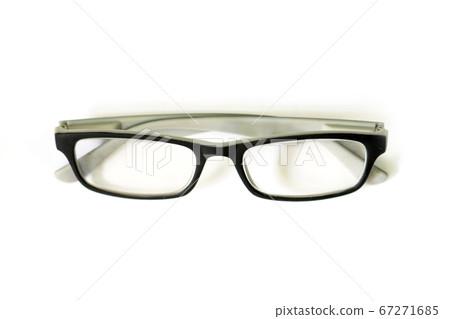 old glasses on white background 67271685