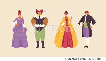 Costume Baroque Rococo people set Costume Baroque Rococo people set 67271840