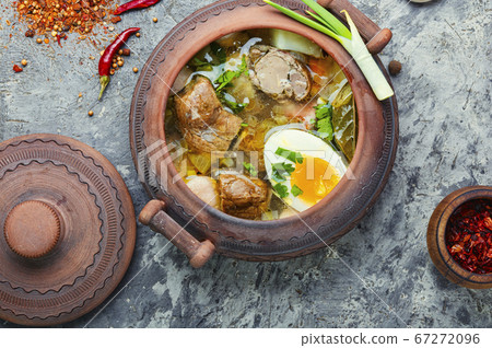 Homemade meat soup Homemade meat soup 67272096
