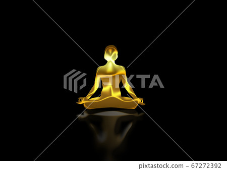 一個女人在瑜伽冥想的插圖 67272392