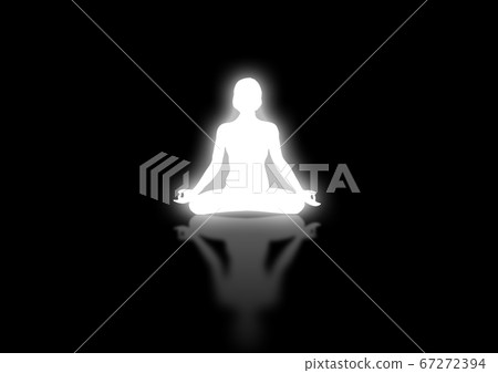 一個女人在瑜伽冥想的插圖 一個女人在瑜伽冥想的插圖 67272394