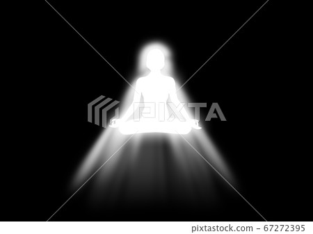 一個女人在瑜伽冥想的插圖 一個女人在瑜伽冥想的插圖 67272395