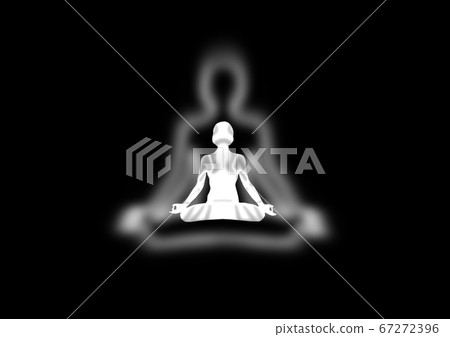 一個女人在瑜伽冥想的插圖 一個女人在瑜伽冥想的插圖 67272396