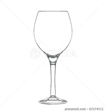Hand drawn wine glass 67274511