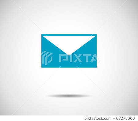Envelope Mail icon Flat design style, vector - Stock Illustration ...
