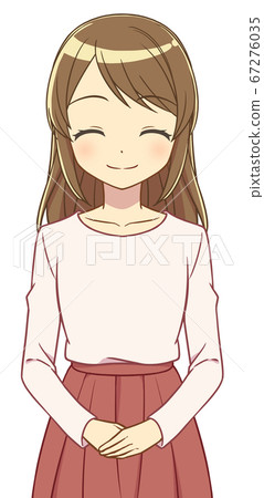 A woman in plain clothes smiling 67276035