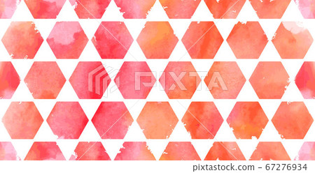 Morrocan ornament of red colors with quatrefoil on white background. Watercolor seamless pattern. Vector illustration Morrocan ornament of red colors with quatrefoil on white background. Watercolor seamless pattern. Vector illustration 67276934