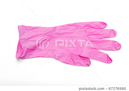 Pink latex medical glove 67276980