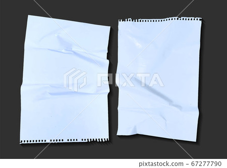 2 crumpled sheets of paper on a dark background vector illustration 2 crumpled sheets of paper on a dark background vector illustration 67277790