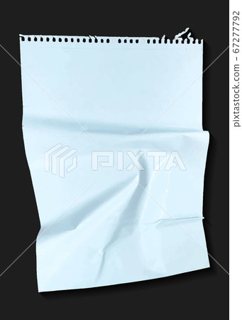 Crumpled piece of white parchment or baking paper on black concrete background. Top view. Copy space for text and design element. Crumpled piece of white parchment or baking paper on black concrete background. Top view. Copy space for text and design element. 67277792