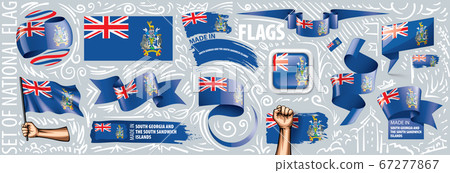 Vector set of the national flag of South Georgia and the South Sandwich Islands Vector set of the national flag of South Georgia and the South Sandwich Islands 67277867