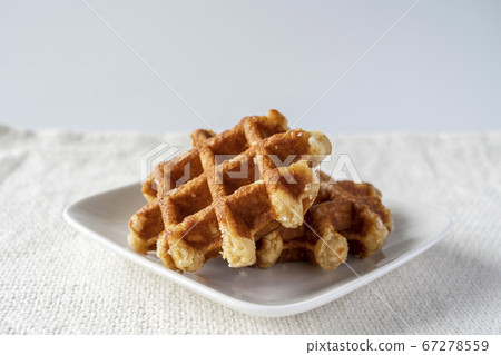 Waffles prepared for tea time 67278559