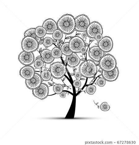 Floral tree for your design Floral tree for your design 67278630