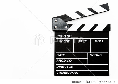 Clapperboard white background 67278818