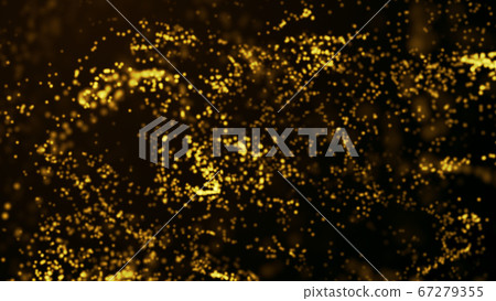 Golden particles - Stock Illustration [67279355] - PIXTA