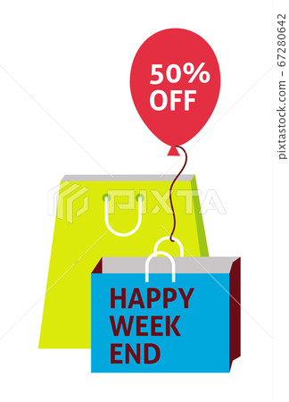 50% off - Happy Week End label 50% off - Happy Week End label 67280642