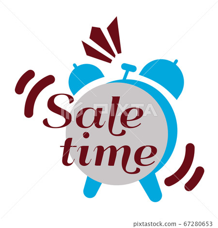 Sale time label, flat vector illustration Sale time label, flat vector illustration 67280653