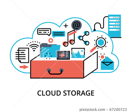 Concept of cloud computing storage - Stock Illustration [67280723] - PIXTA