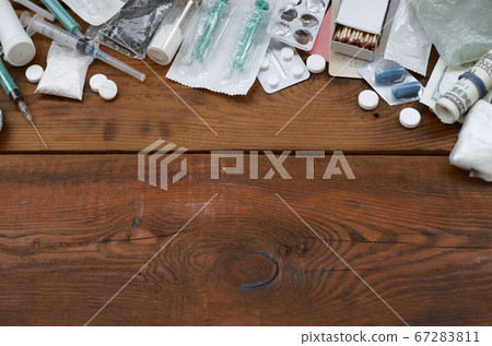 A lot of narcotic substances and devices for the A lot of narcotic substances and devices for the 67283811