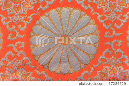 Synthetic fiber silver chrysanthemum flower cloth background texture 67284319