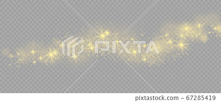 Yellow dust sparks. 67285419