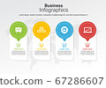 Business Infographic design element 4 options 67286607