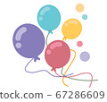 Bunch of balloons in flat style on white 67286609