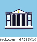 Bank icon flat design 67286610