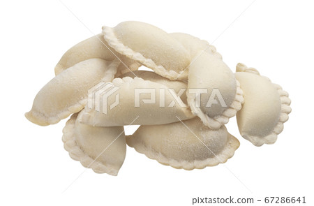 Vareniki, raw dumplings, frozen homemade russian pelmeni Vareniki, raw dumplings, frozen homemade russian pelmeni 67286641